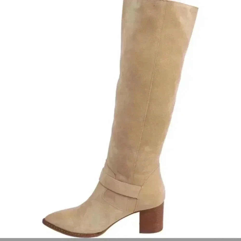 Free People Tan Suede Mid-Calf Boots - Picture 8 of 10